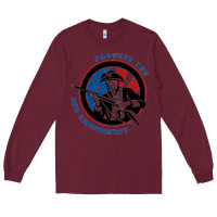 Burgundy american patriot Long Sleeve Tee - linhVisuals
