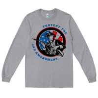 Heather Grey american patriot Long Sleeve Tee - linhVisuals