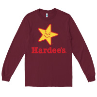 Burgundy hardee's Long Sleeve Tee - linhVisuals
