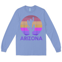 Colony Blue arizona   vintage retro cactus souvenir gift t shirt Long Sleeve Tee - linhVisuals