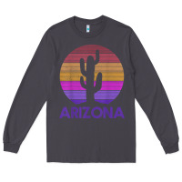 Smoke arizona   vintage retro cactus souvenir gift t shirt Long Sleeve Tee - linhVisuals
