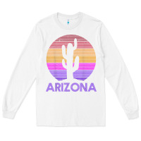 White arizona   vintage retro cactus souvenir gift t shirt Long Sleeve Tee - linhVisuals