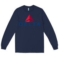 Navy DELTA Long Sleeve Tee - linhVisuals