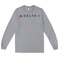 Heather Grey DELTA SKY TEAM Long Sleeve Tee - linhVisuals