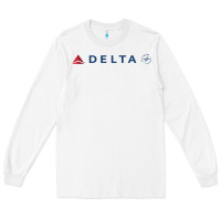 White DELTA SKY TEAM Long Sleeve Tee - linhVisuals