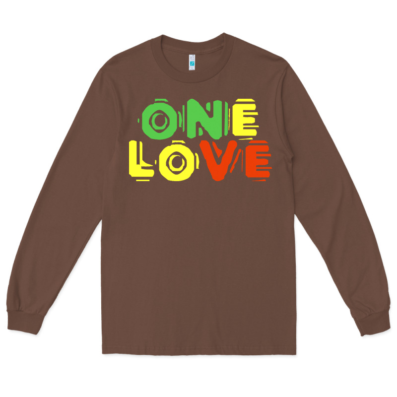 Reggae Colors T  Shirtone Love Reggae Lovers Pattern T  Shirt Long Sleeve Tee by linhVisuals | Teevron