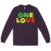 Plum reggae colors t  shirtone love reggae lovers pattern t  shirt Long Sleeve Tee - linhVisuals