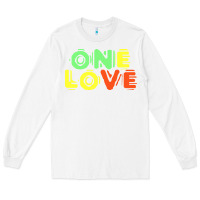 White reggae colors t  shirtone love reggae lovers pattern t  shirt Long Sleeve Tee - linhVisuals