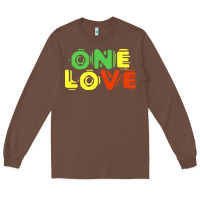 Reggae Colors T  Shirtone Love Reggae Lovers Pattern T  Shirt Long Sleeve Tee | Teevron