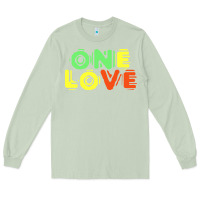 Matcha reggae colors t  shirtone love reggae lovers pattern t  shirt Long Sleeve Tee - linhVisuals