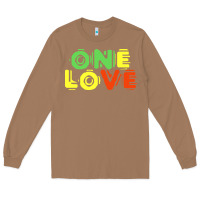Toasted Coconut reggae colors t  shirtone love reggae lovers pattern t  shirt Long Sleeve Tee - linhVisuals