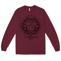 Burgundy universite paris la sorbonne Long Sleeve Tee - linhVisuals