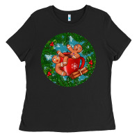Black gingerbread men with hot chocolate Ladies Tee - BundleAndBundleShop