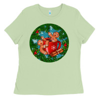 Matcha gingerbread men with hot chocolate Ladies Tee - BundleAndBundleShop
