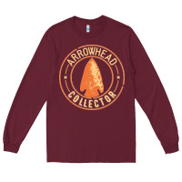 Burgundy arrowhead collector essential Long Sleeve Tee - linhVisuals