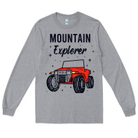 Heather Grey mountain explorer Long Sleeve Tee - linhVisuals