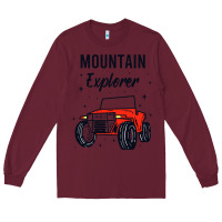 Burgundy mountain explorer Long Sleeve Tee - linhVisuals