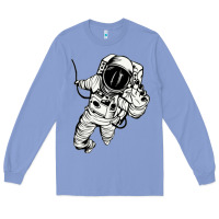 Colony Blue astronaut in the space Long Sleeve Tee - linhVisuals