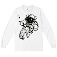 White astronaut in the space Long Sleeve Tee - linhVisuals