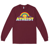 Burgundy atheist2 Long Sleeve Tee - linhVisuals