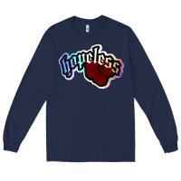 Navy holographic halsey hopeless fountai Long Sleeve Tee - linhVisuals