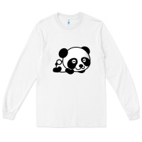 White baby panda bear Long Sleeve Tee - linhVisuals