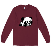 Burgundy baby panda bear Long Sleeve Tee - linhVisuals