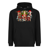 Black Merry Christmas Y'all Heifers Heavyweight Hoodie - RanaPortraitStore