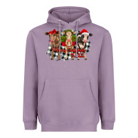 Lavender Merry Christmas Y'all Heifers Heavyweight Hoodie - RanaPortraitStore