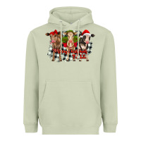 Matcha Merry Christmas Y'all Heifers Heavyweight Hoodie - RanaPortraitStore