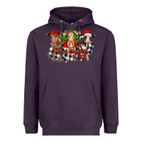 Plum Merry Christmas Y'all Heifers Heavyweight Hoodie - RanaPortraitStore