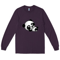 Plum baby panda bear Long Sleeve Tee - linhVisuals