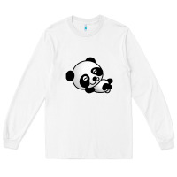White baby panda bear Long Sleeve Tee - linhVisuals