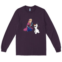 Plum olaf and  elsa Long Sleeve Tee - linhVisuals