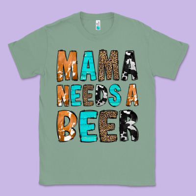 Mama Needs A Beer Classic Tee Designed By Cowcowdesign