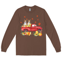 Chestnut basenji pumpkin truck fall leaf thanksgiving halloween Long Sleeve Tee - linhVisuals