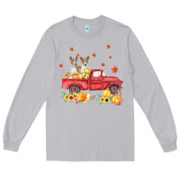 Moon Dust basenji pumpkin truck fall leaf thanksgiving halloween Long Sleeve Tee - linhVisuals