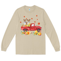 Mushroom basenji pumpkin truck fall leaf thanksgiving halloween Long Sleeve Tee - linhVisuals