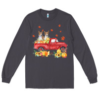 Smoke basenji pumpkin truck fall leaf thanksgiving halloween Long Sleeve Tee - linhVisuals