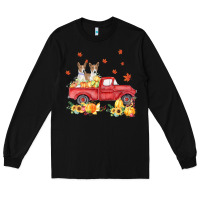 Black basenji pumpkin truck fall leaf thanksgiving halloween Long Sleeve Tee - linhVisuals