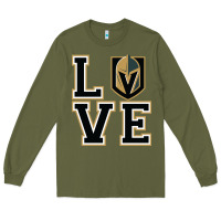 Army Green the love golden knight Long Sleeve Tee - linhVisuals