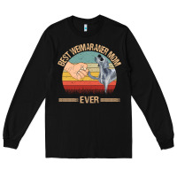 Black best weimaraner mom ever mom gift mother's day Long Sleeve Tee - linhVisuals