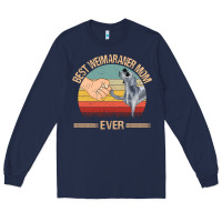 Navy best weimaraner mom ever mom gift mother's day Long Sleeve Tee - linhVisuals