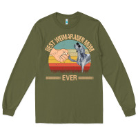 Army Green best weimaraner mom ever mom gift mother's day Long Sleeve Tee - linhVisuals