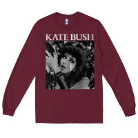 Burgundy kate bush vintage Long Sleeve Tee - linhVisuals