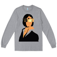Heather Grey rihanna artwork Long Sleeve Tee - linhVisuals