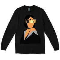 Black rihanna artwork Long Sleeve Tee - linhVisuals