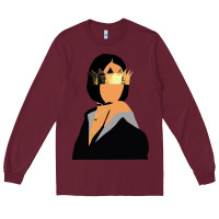 Burgundy rihanna artwork Long Sleeve Tee - linhVisuals