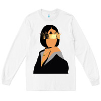 White rihanna artwork Long Sleeve Tee - linhVisuals