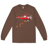 Chestnut christmas santa claus pilot flying airplane gift tee Long Sleeve Tee - linhVisuals
